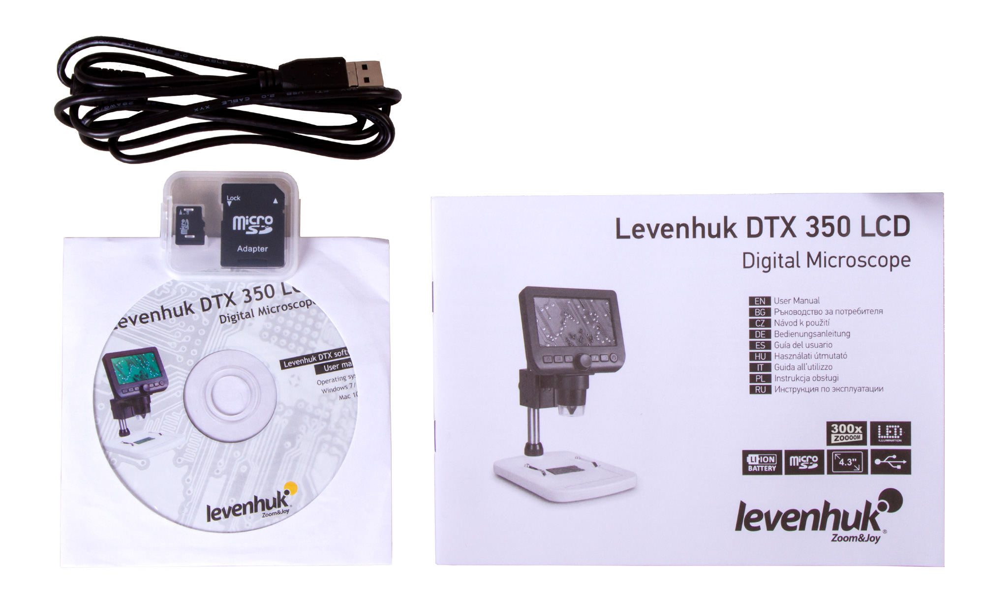 Микроскоп цифровой Levenhuk DTX 350 LCD